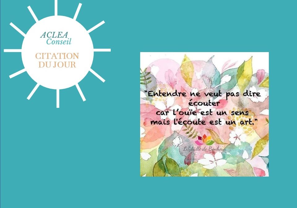 CITATION DU JOUR !
